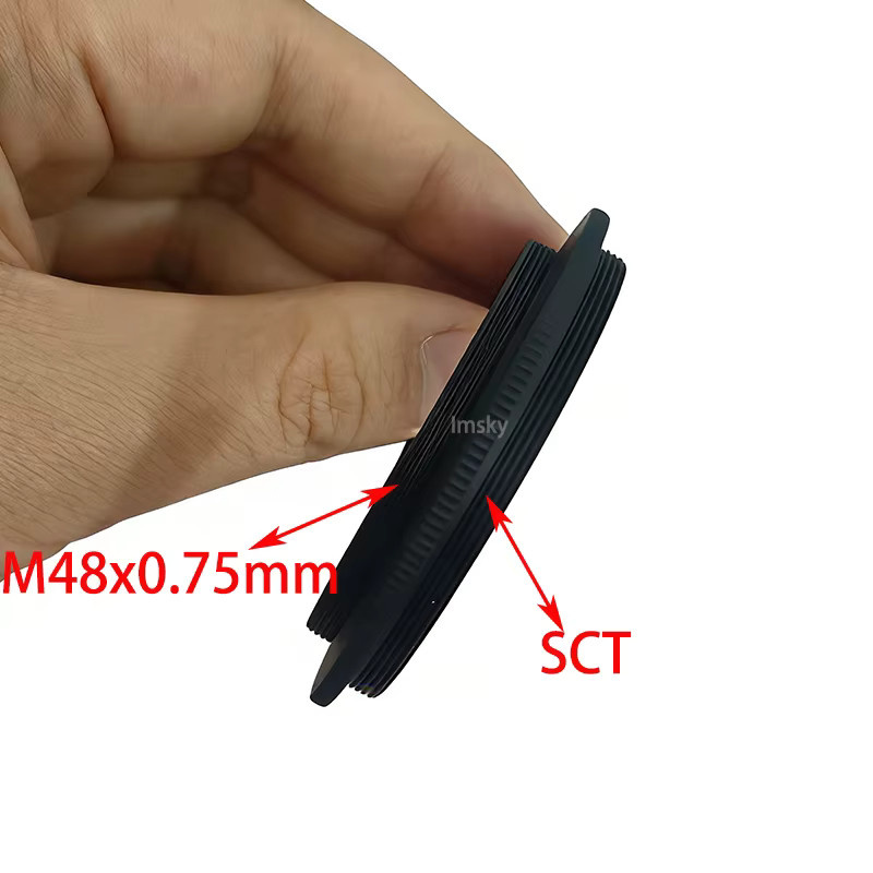 VBNM STC Ringadapter mit beidseitigem Außengewinde für astronomische Teleskop-Fotografie in Schwarz - Bild 3