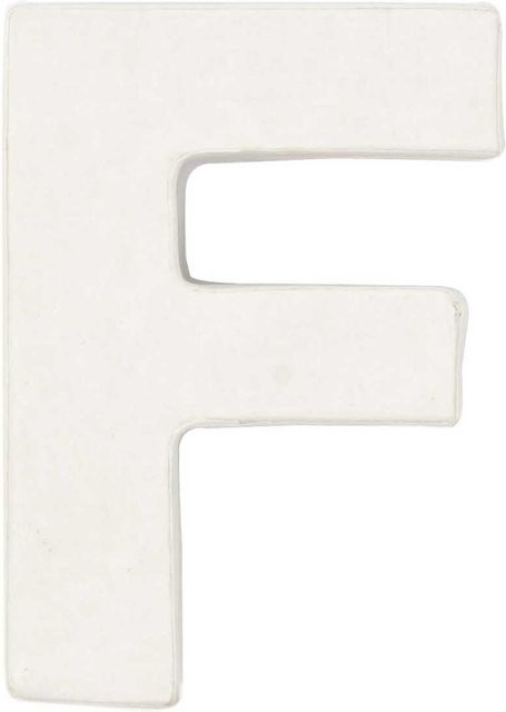 Rico Design 3D Papp-Buchstabe F in Weiß für die Tischdekoration - Bild 1