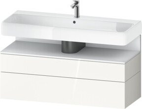 Duravit Waschtischunterschrank Qatego in Weiß Hochglanz, B/T/H: 119 x 47 x 59 cm - Bild 1