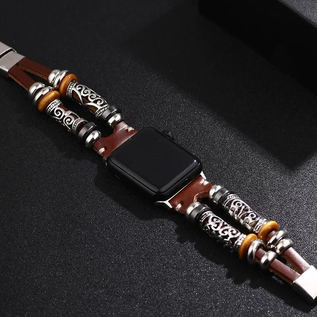 PEO Uhrenarmband Leder, Vintage, Unisex - Bild 1