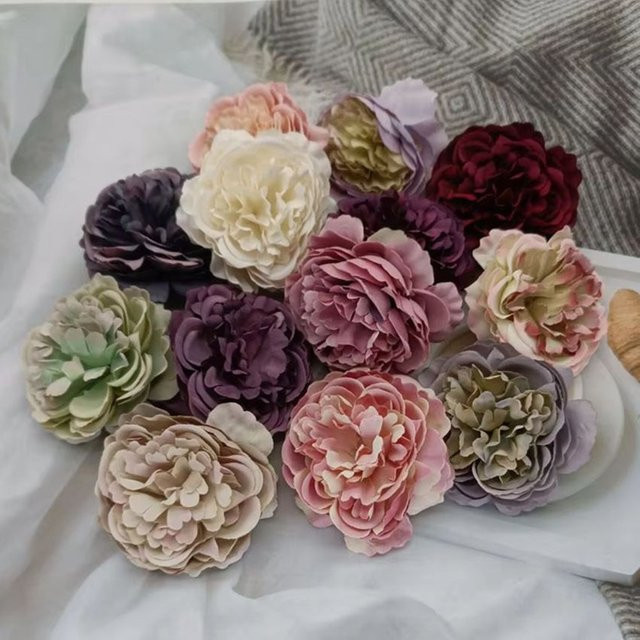 ZQCY Künstliche Seiden-Pfingstrosen in Mehrfarbig für Dekoration, Hochzeit und DIY-Geschenke - Bild 1