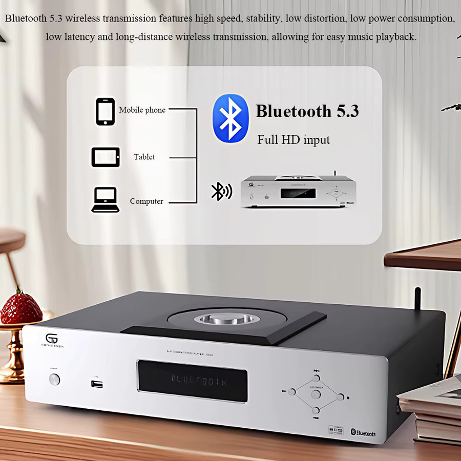 Nobsound CD50HIFI Professioneller CD-Player mit Bluetooth 5.3 und SC6137 DAC-Chip sowie DA11 Laufwerksmechanismus - Bild 4
