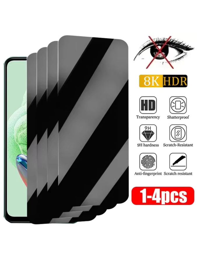 Xiaomi Anti-Spy Sichtschutzfolie für Poco X7 F7 M7 X6 M6 Pro X5 X4 X3 M5 M4 F4 F3 Pro C75 C71 C65 C40 C31 (1-4 Stück) - Bild 5