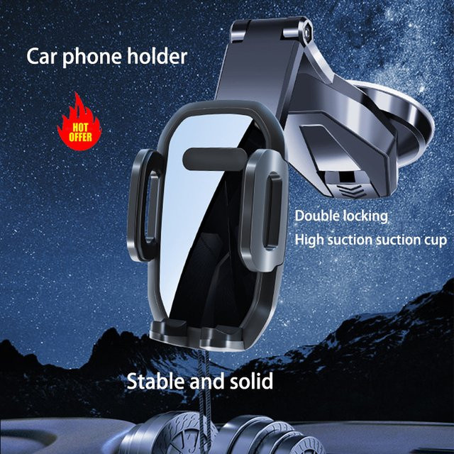 Universelle Auto-Handyhalterung für das Dashboard zur zentralen Navigation in Schwarz - Bild 1