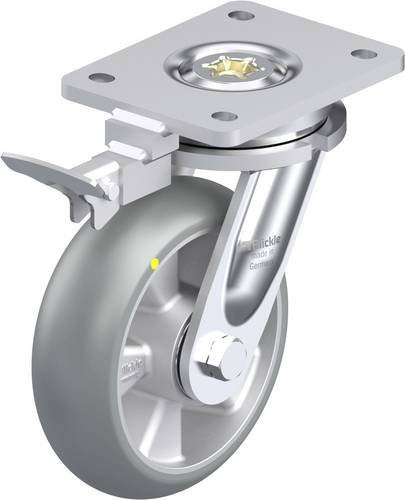Blickle Schwerlast-Lenkrolle LO-ALTH 160K-AS-CO-RI4 in Silber/Grau mit 160 mm Rad-Durchmesser und 750 kg Tragfähigkeit - Bild 1