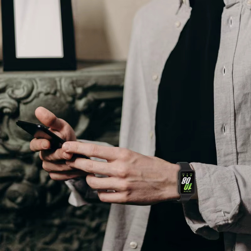 Uhrengehäuse für Samsung Galaxy Fit 3, gehärtetes Glas, PC, Midnight Blue - Bild 4