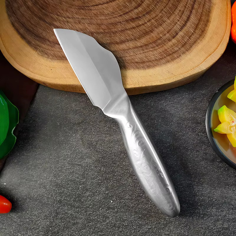 Huang San Dao Küchenmesser aus Edelstahl mit Flaschenöffner in Silber zum Schneiden von Fleisch, Obst und Gemüse - Bild 3