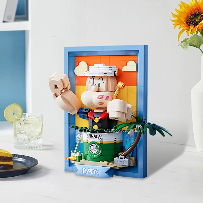 AREA-X 3D Montage Popeye Baustein-Puzzle Wandbild in Multicolor - Bild 3