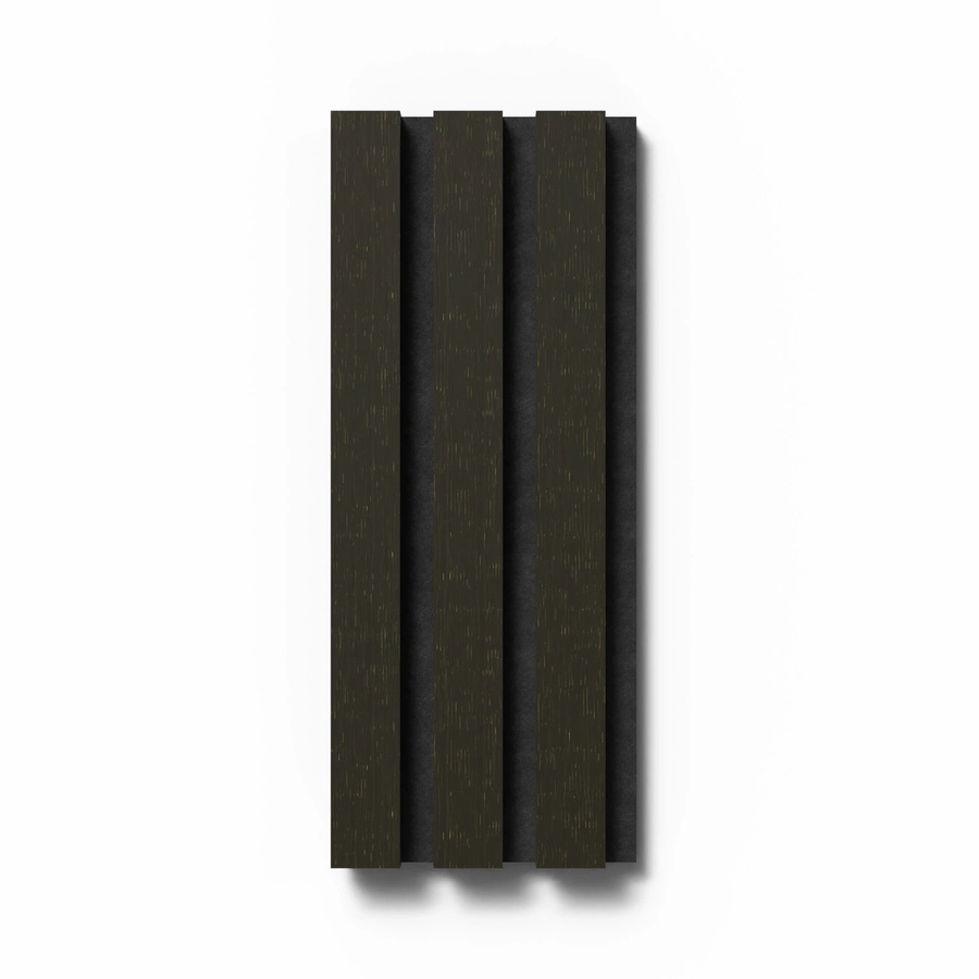 Denpanels Akustikpaneel Muster Eiche Geölt in Schwarz mit MDF und Filz, Breite: 29,5 cm, Höhe: 15 cm - Bild 2