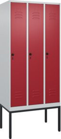 C+P Spind Classic PLUS Garderobenschrank mit 3 Abteilen, Gestell aus Stahl, H x B x T: 212 x 90 x 50 cm - Bild 1