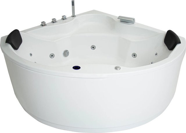 Basera Indoor Eck-Whirlpool Badewanne Nendo Basic in Weiß B/T: 149 x 149 cm - Bild 1