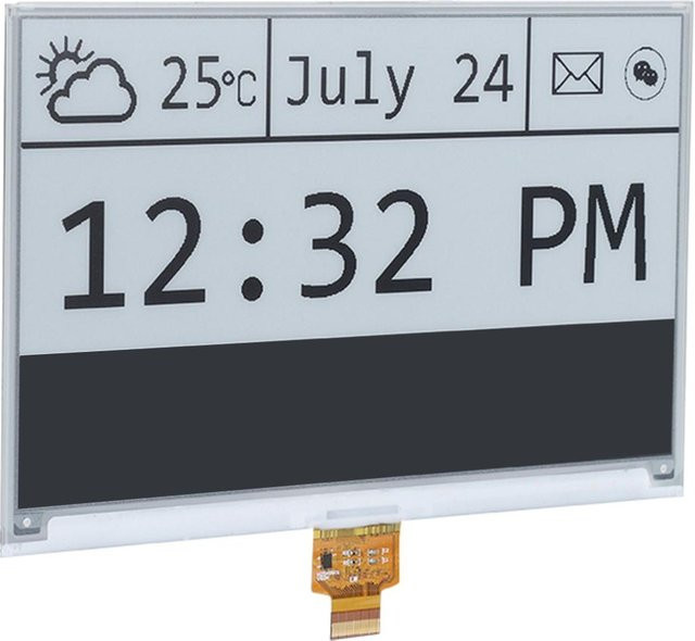 OutsideWorld 7,5 Zoll E-Ink-Display Modulplatine mit 640 x 384 Pixeln und SPI-Schnittstelle für Raspberry Pi 2B, 3B, 3B+ und Zero in Weiß - Bild 1