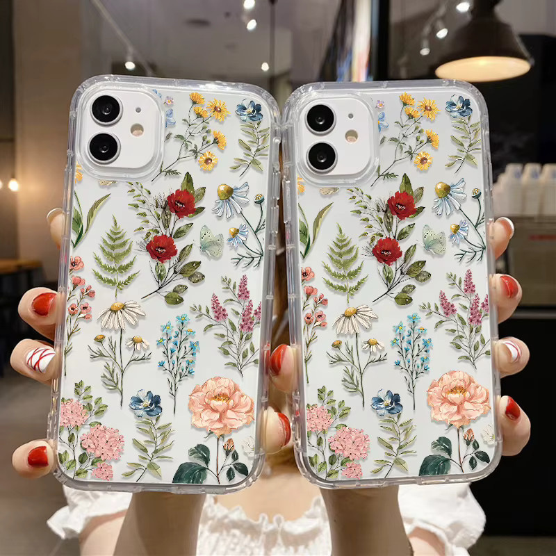 Ojeleye Handyhülle mit Gänseblümchen-Blumenmuster für iPhone 11 bis iPhone 17 Pro Max, Soft Back Cover in Multicolour - Bild 1