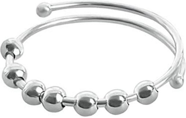 Neoglint Angstring Edelstahl, Perle, Schwarz, Unisex - Bild 1
