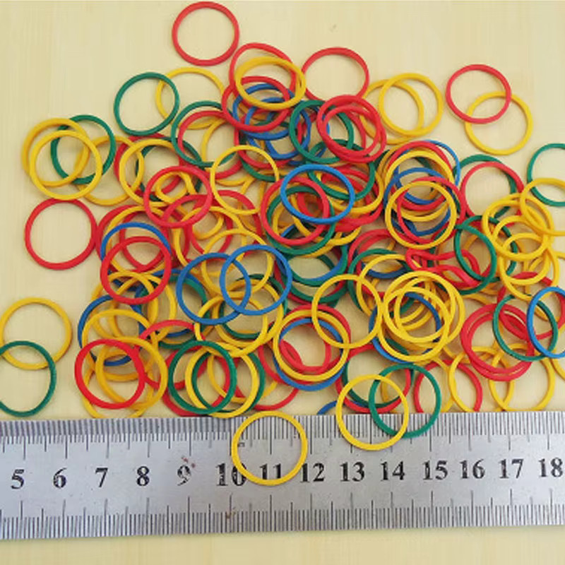 Bunte elastische Gummibänder für Schule, Büro und Haushalt in Mehrfarben - Bild 2