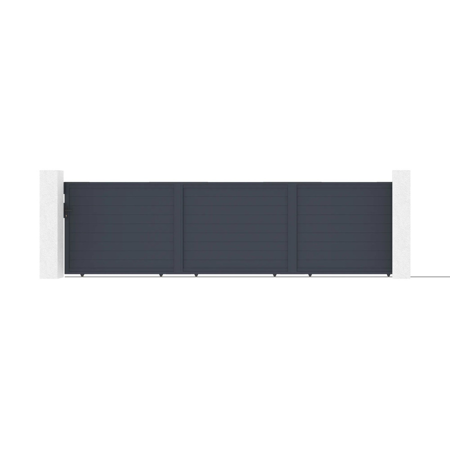 Casanoov Elektrisches Schiebetor aus Aluminium mit Motorisierung Ranger C300, Farbe: Anthrazit/Grau, B/H: 600 x 160 cm - Bild 2