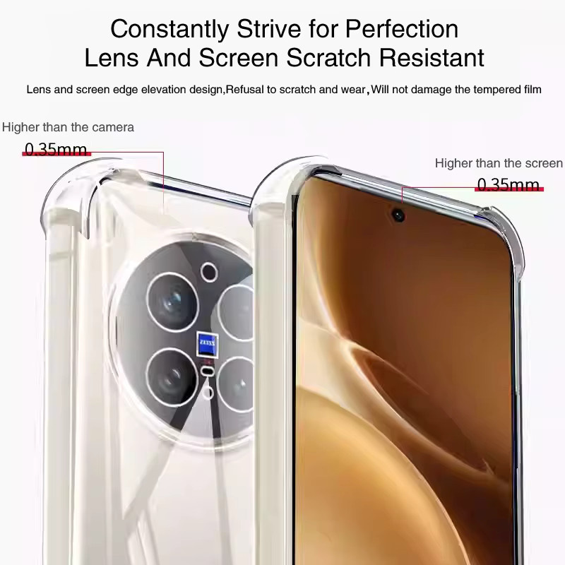 Stoßfeste Silikonhülle für VIVO X300 Ultra FE X300S X200S Pro Mini X100S Pro Airbag Schutzhülle Transparent - Bild 2