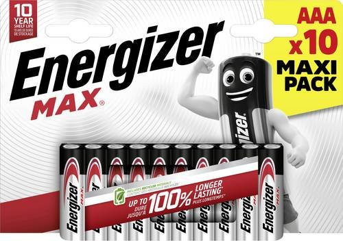 Energizer Max AAA Micro Batterien Alkali-Mangan 1,5V 10er Packung - Bild 1