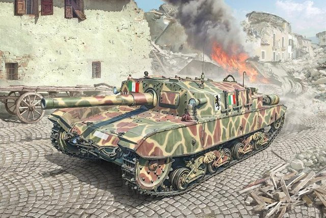 Italeri Semovente M43 da 105/25 Basotto, Fahrzeug - Bild 1