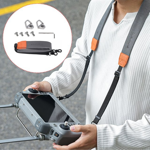 DJI Steuergurt Lanyard für RC 2, RC PRO, RC Plus und DJI Neo, Mini 4 Pro, Mini 3 Pro, Air 2S, Air 3, in Schwarz oder Grau - Bild 1