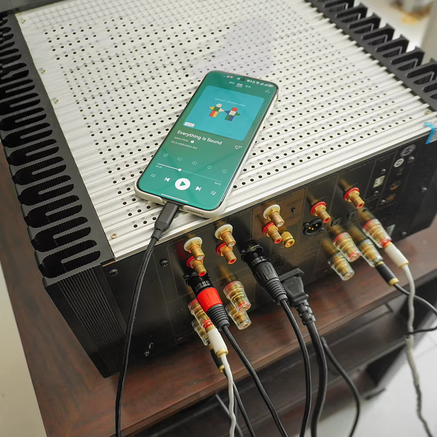 ALLOYSEED USB-C auf Dual-XLR-3-Pin Audiokabel mit integriertem DAC-Chipsatz, geflochtenes Typ-C auf Dual-XLR Kabel in Schwarz - Bild 3