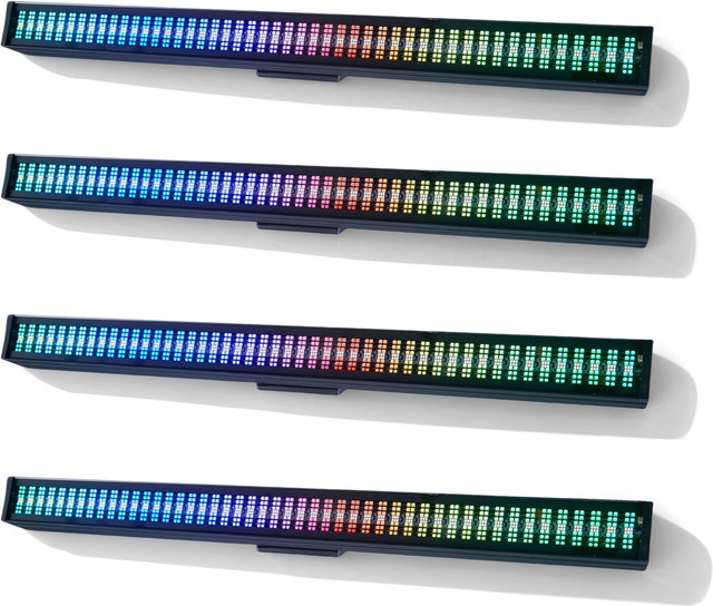 HYULIGHTS 4er Set 200 W LED 4in1 RGBW Strobe Licht mit 96 Zonen und DMX Steuerung, Weiß 8000 K, DJ Wall Washer für Bühne und Veranstaltung - Bild 1