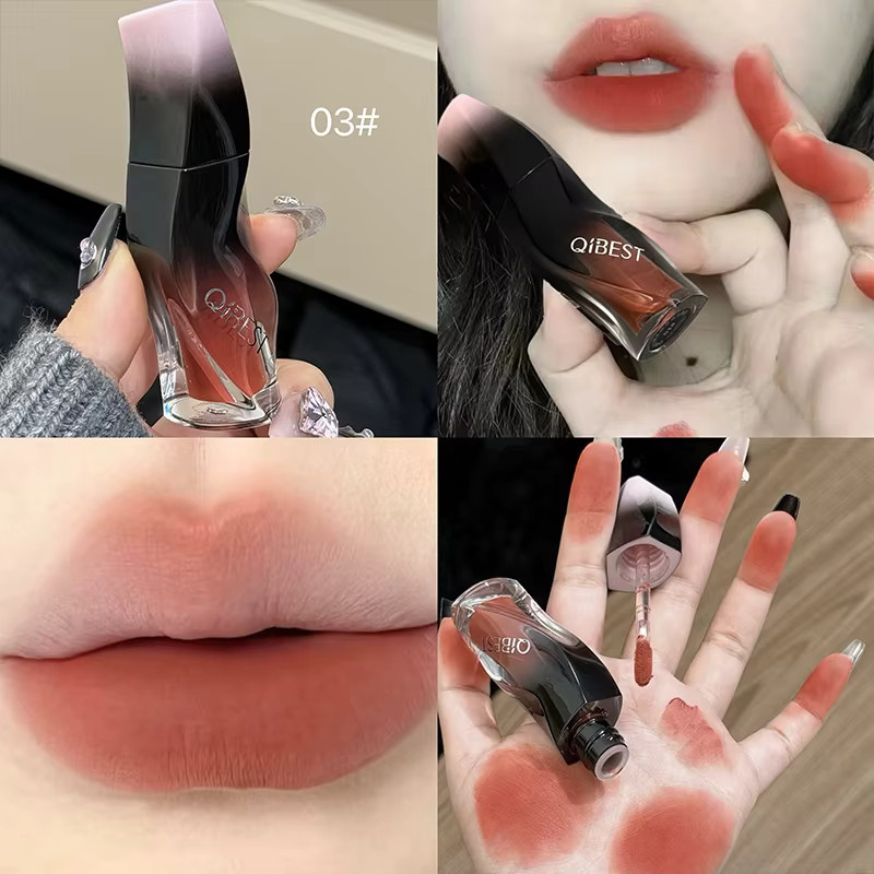 QIBEST Flüssiger Lippenstift, Rot, Matt, Damen - Bild 3