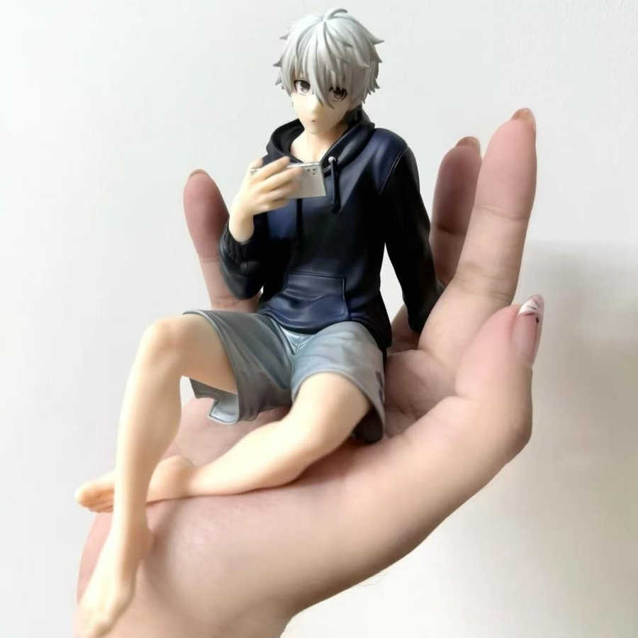Fashnics Blue Lock Nagi Seishiro Anime-Figur aus PVC in Multicolor, Sitzende Handflächenmitte Dekoration für Schreibtisch und Kinder - Bild 3