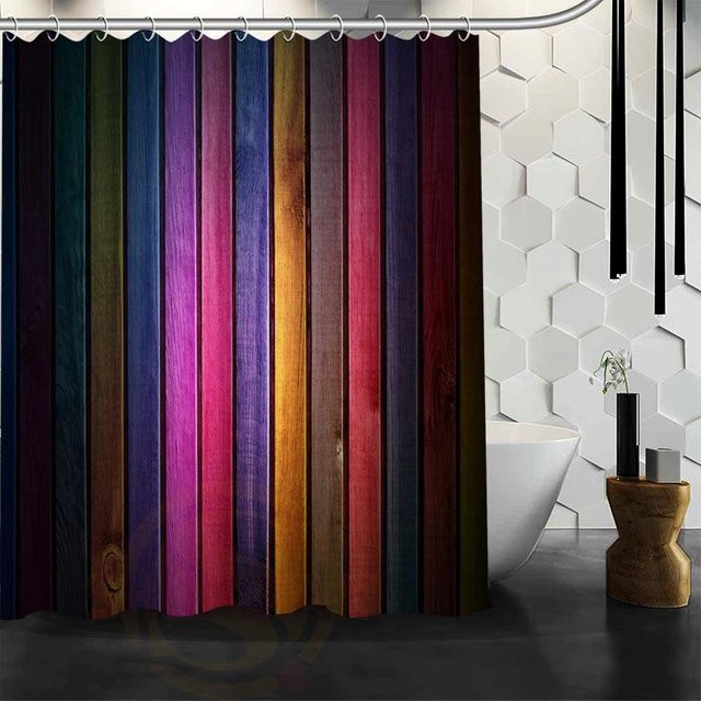 Wasserfester Duschvorhang Der alte Wald von Baifenbai Home Furnishing aus Polyester in Gelb, B: 120 cm, H: 180 cm - Bild 1