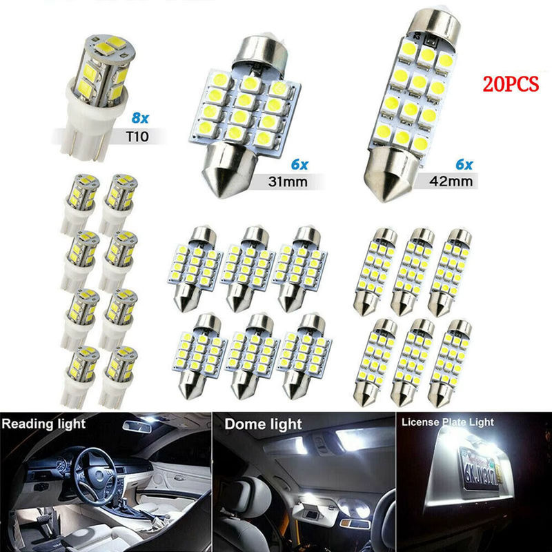 LED Glühbirnen Set für Auto Innenraum in Weiß zur Beleuchtung von Karte, Kuppel, Kofferraum und Kennzeichen - Bild 2