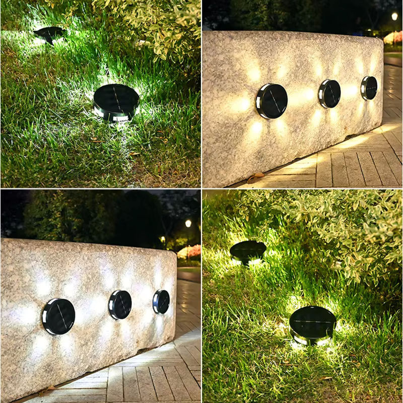 Solar LED Gartenleuchte für den Außenbereich, Warmweiß, Schwarz, Unterflur-Bodeneinbau für Garten und Wegdekoration - Bild 5