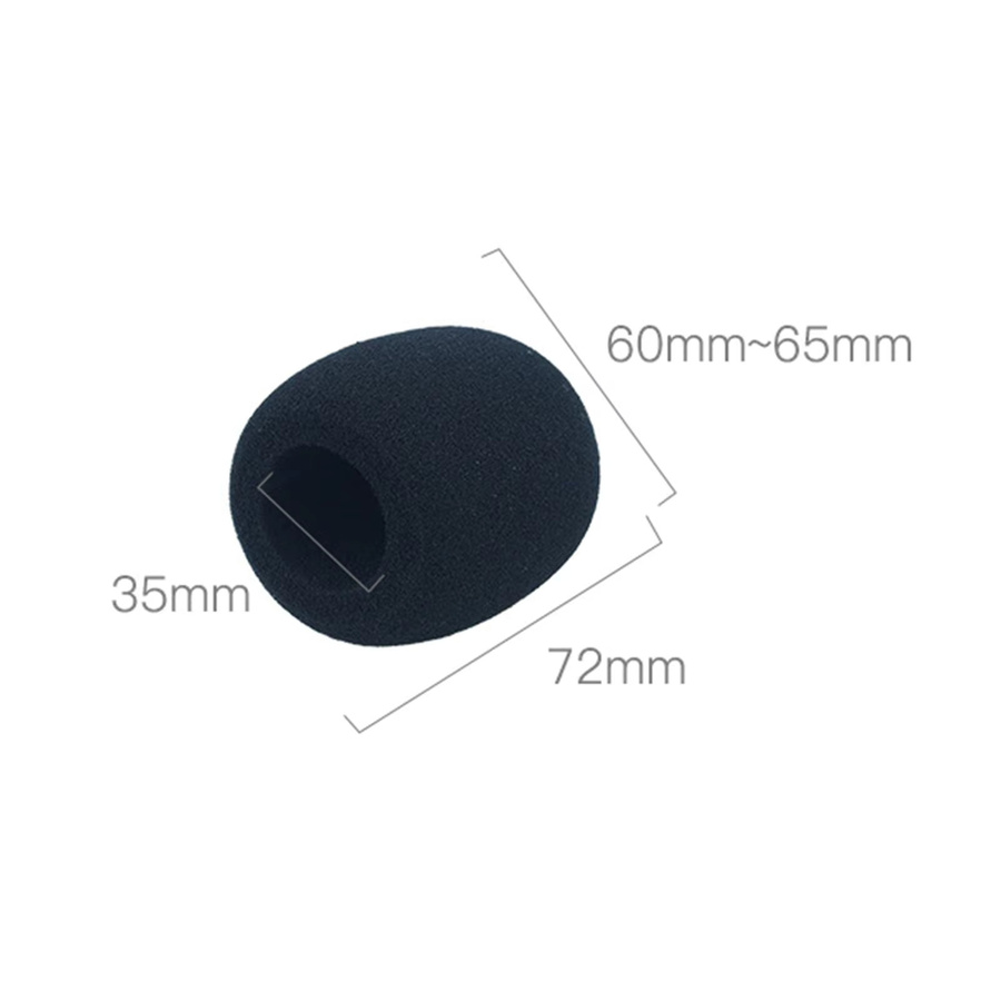 MagiDeal 10er Set Mikrofon-Windschutz aus Schaumstoff, Schwarz, Wiederverwendbare Atmungsaktive Mikrofon-Abdeckung für Handheld-Mikrofone zur Lärmreduzierung - Bild 4