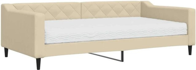 vidaXL Tagesbett mit Matratze in Beige, B/T/H: 223 x 110 x 67 cm - Bild 1