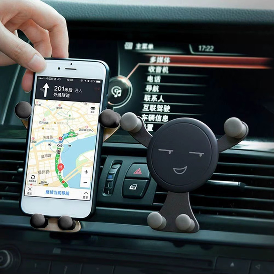 Maerknon Autotelefonhalter für die Lüftung mit Schwerkraft-Funktion, Universal Smartphone Halterung für iPhone, Xiaomi, Huawei und Samsung, Grau oder Schwarz - Bild 2