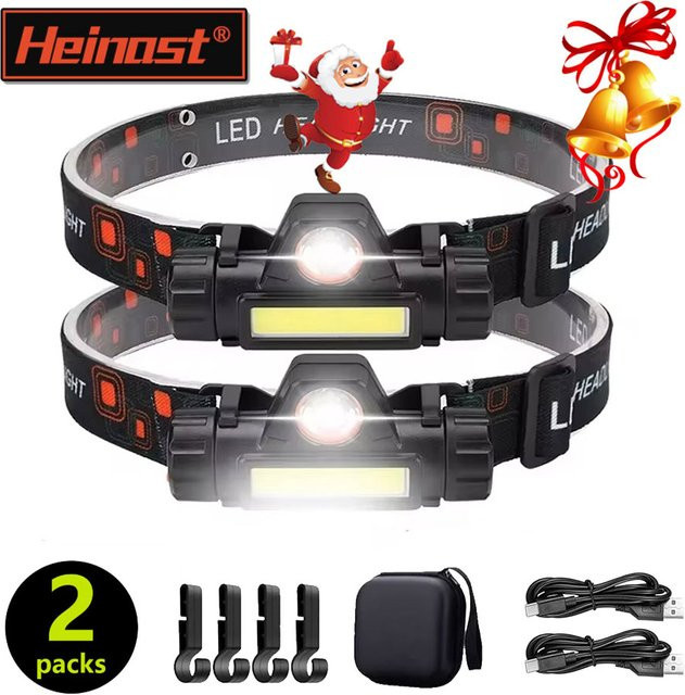 Heinast LED COB Scheinwerfer, tragbare wiederaufladbare Arbeitslampe mit Magnetfunktion, wasserdicht, Schwarz - Bild 1