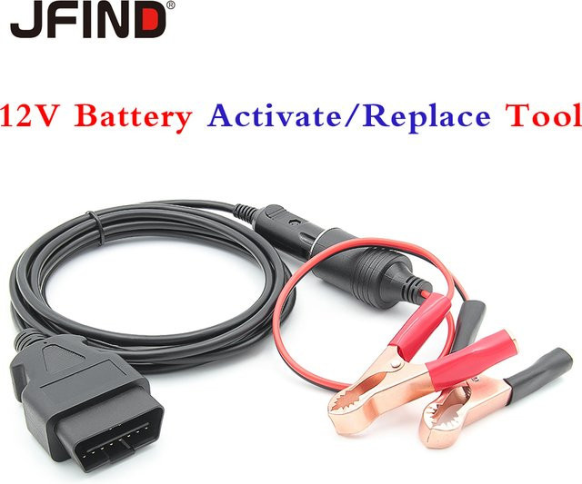 JFIND OBD2 ECU Memory Saver Batterie Ersetzen Diagnose Werkzeug Notstromversorgung Kabel in Schwarz - Bild 1