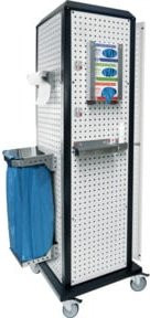 Kappes RasterPlan ToolTower groß Mod 2 Rollbarer Werkzeugschrank mit Tür in RAL 7035 Grau und RAL 7016 Weiß, B/T/H: 70,0 x 70,0 x 217,5 cm - Bild 1