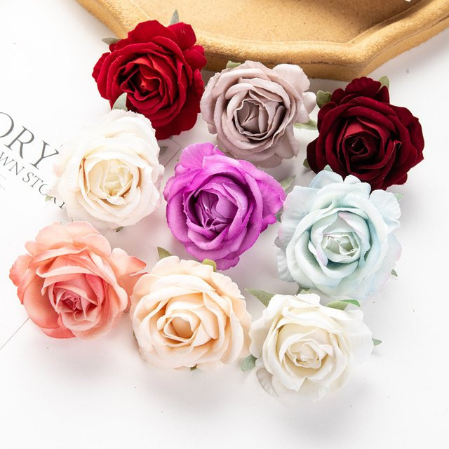 ZQCY Künstliche Flanell Rosen in Flesh Pink für Hochzeiten und DIY-Dekorationen - Bild 1