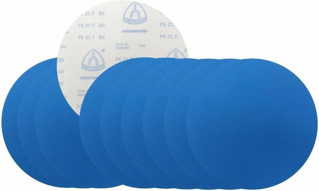Klingspor Schleifscheibe PS21FK mit Klettverschluss, Blau, Korn 40, Durchmesser: 250 mm, 10 Stück - Bild 1