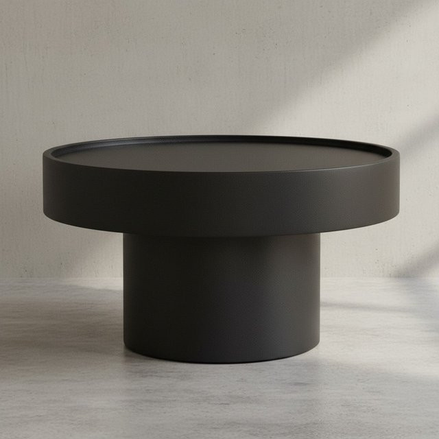 KADIMA DESIGN Couchtisch in Schwarz mit Pilz-Design aus Eisen, B/T/H: 60 x 60 x 36 cm - Bild 1