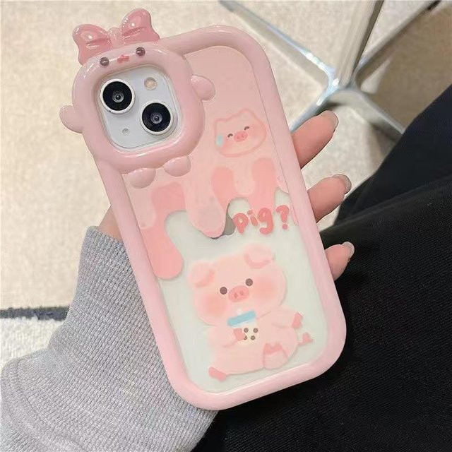 TUNEDEE Weiche Handyhülle Kleines Monster mit Cartoon Gelbe Ente für iPhone 16 15 14 13 12 Pro Max Plus XS XR SE Gelb Transparent - Bild 1