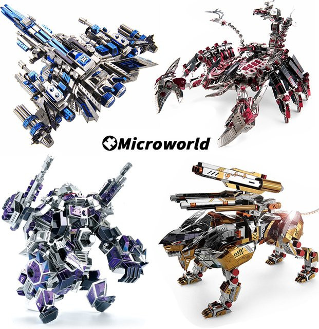 Microworld 3D Metall Puzzle, Mechanische Tiere Modelle, DIY Montieren Kits - Bild 1