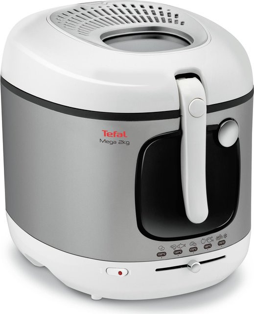 Tefal Fritteuse Mega XXL FR4800 in Edelstahl und Weiß mit Öl-Kaltzone und spülmaschinenfesten Teilen - Bild 1