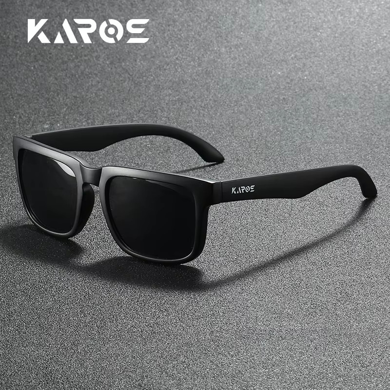 KAROS Sonnenbrille, Eckig, Vollrand, Kunststoff, Schwarz, Unisex, polarisiert - Bild 1