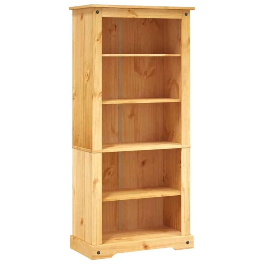 vidaXL Bücherschrank aus Kiefernholz im Mexiko-Stil, braun, B/T/H: 81 x 40 x 170 cm - Bild 2