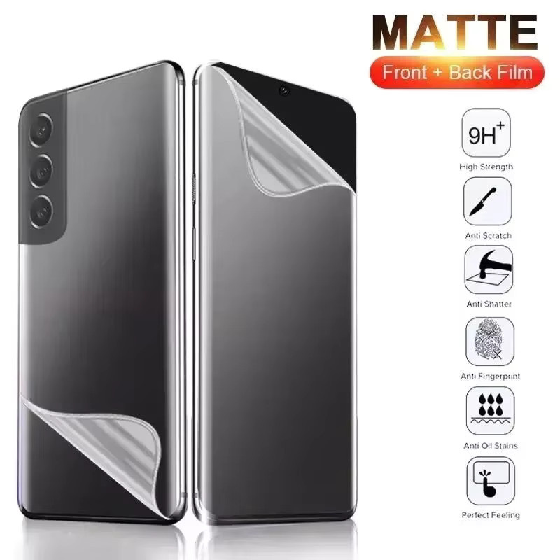 2er-Set Matte Hydrogel Displayschutzfolie für Samsung Galaxy S23 S22 S21 S20 Ultra FE und S10 S9 S8 Plus Transparent - Bild 2