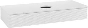 V&B Waschtischunterschrank Antao mit Frontstruktur in Weiß lackiert, B/T/H: 120 x 50 x 19 cm - Bild 1