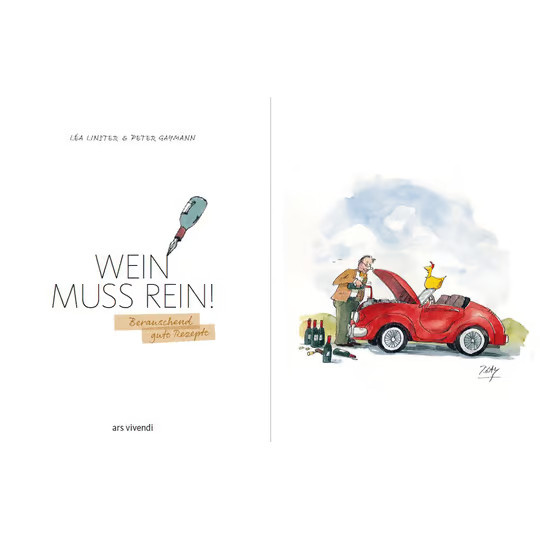 Wein muss rein! Berauschend gute Rezepte von Léa Linster, Peter Gaymann, gebundene Ausgabe - Bild 2