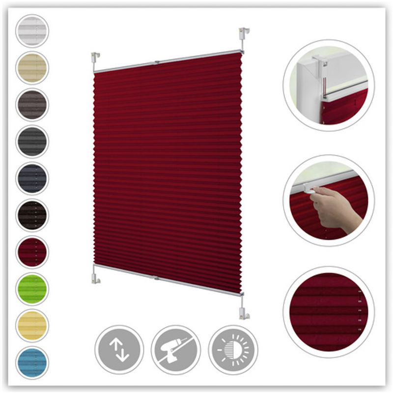 LICHTBLICK Spannplissee Brombeere, Farbe: Lila, B/H: 55 x 130 cm - Bild 6