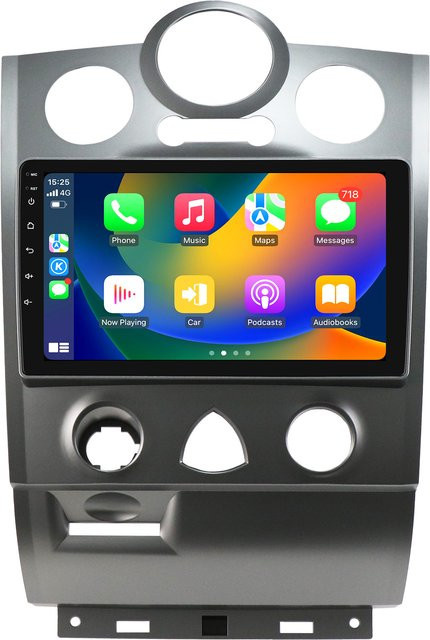 OSSURET Android Autoradio für Renault Megane 2 2002-2009 mit kabellosem Carplay, GPS und Wi-Fi, Schwarz - Bild 1